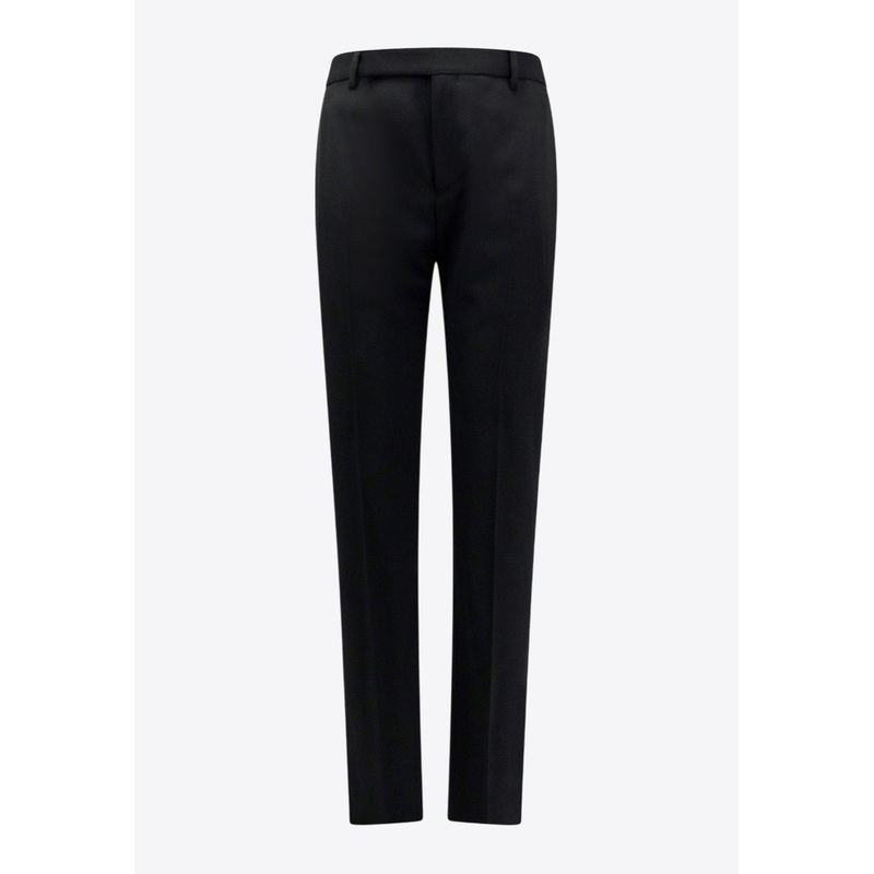 Wool Tailored Pants with Pressed-Crease Black mrtwit_IT 52