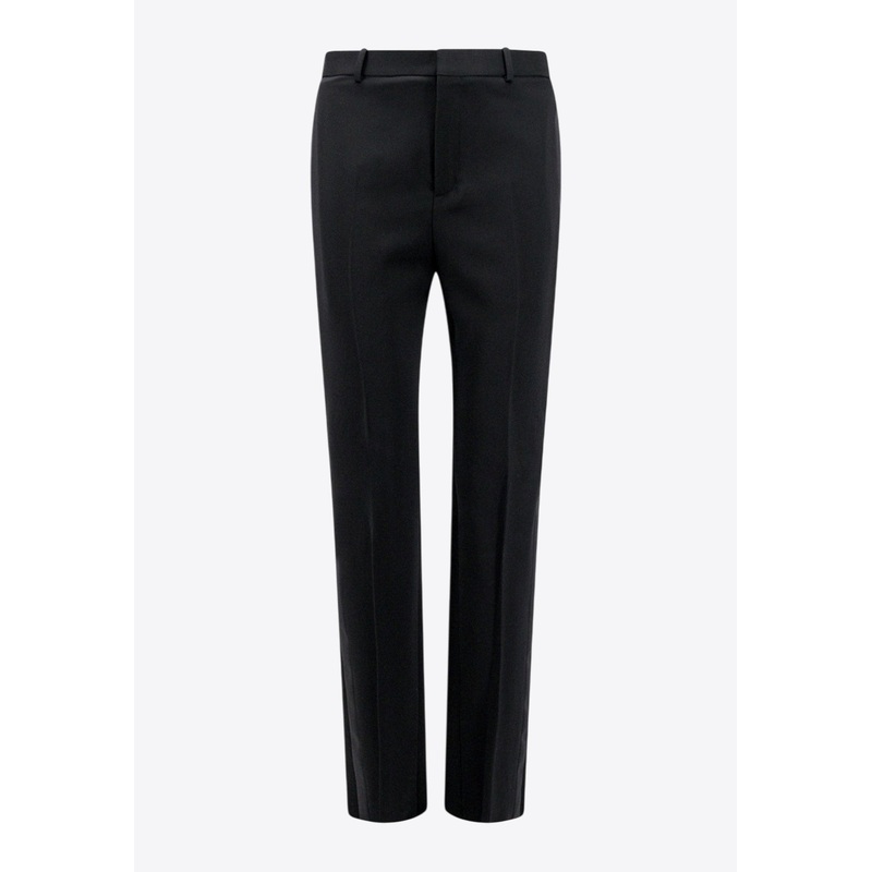 Wool Tailored Pants with Satin-Bands Black mrtwit_IT 46