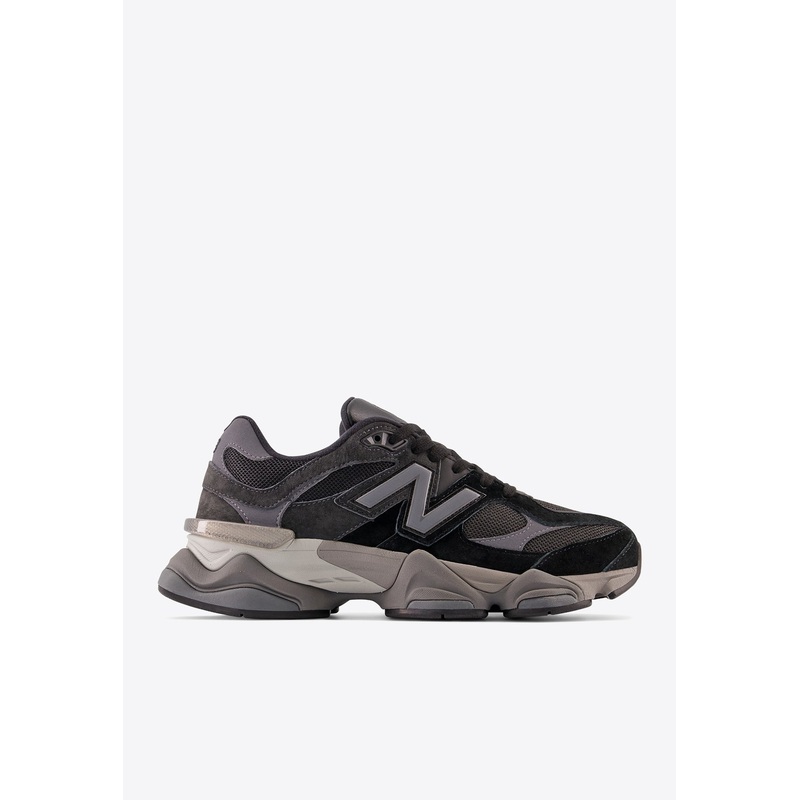 9060 Low-Top Sneakers in Black with Castlerock and Rain Cloud Black ushoesnb_M4/W5.5