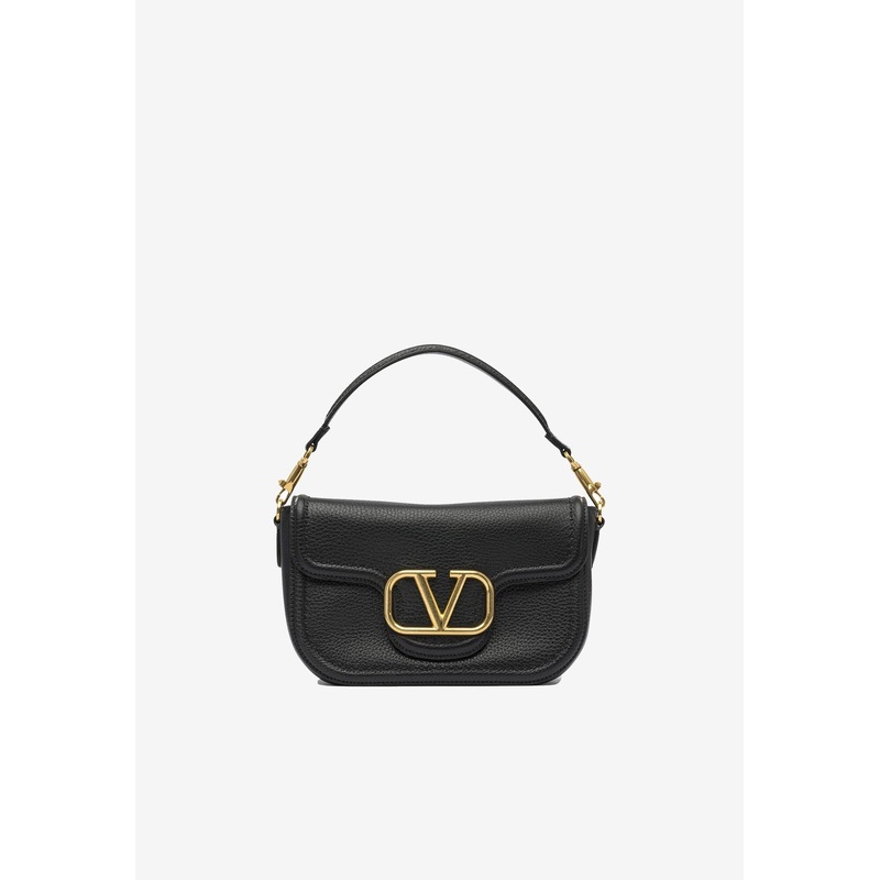 Alltime Grained Leather Shoulder Bag Black Onesize