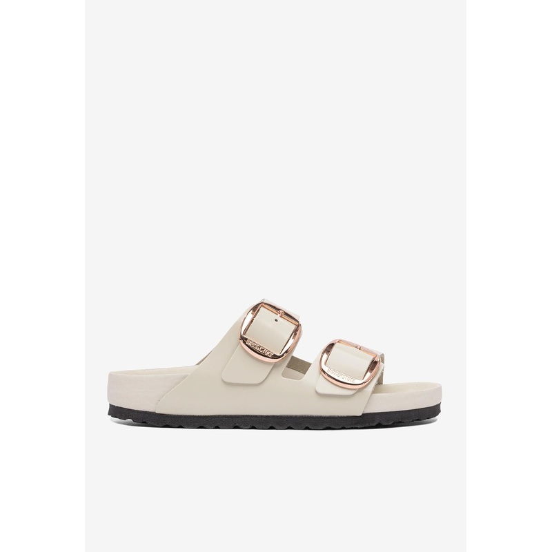 Arizona Big Buckle Patent Leather Sandals Beige wshoeseu_EU 36