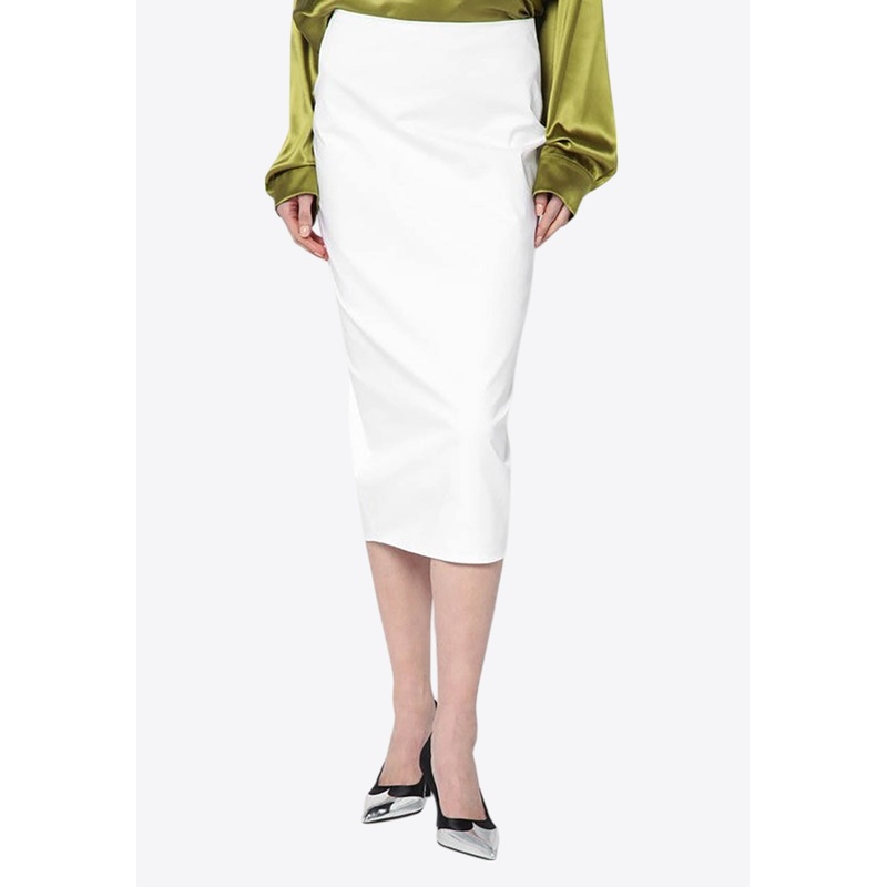 Asymmetrical Midi Skirt White wrtwit_IT 38