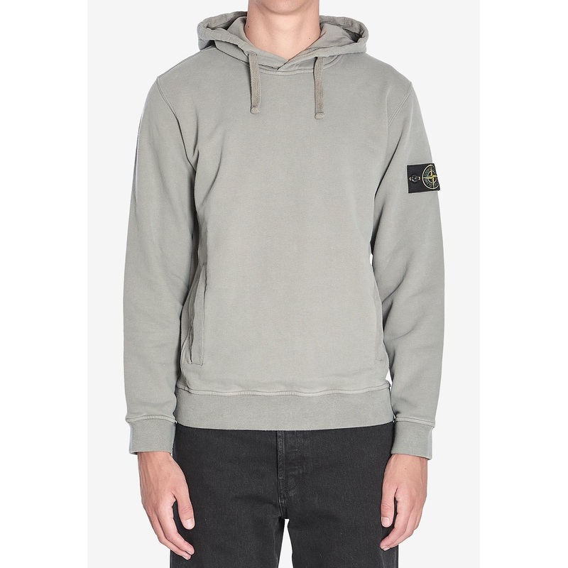 Logo Patch Hooded Sweatshirt Gray mrtwstd_S