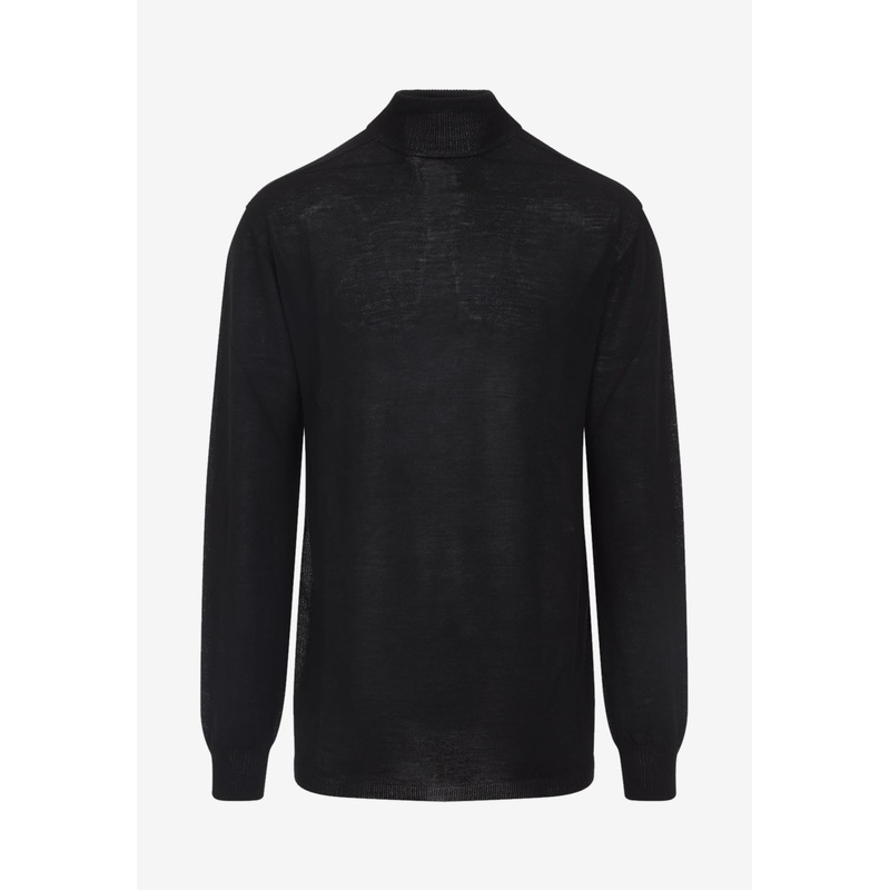 Turtleneck Wool Sweater Black mrtwstd_M