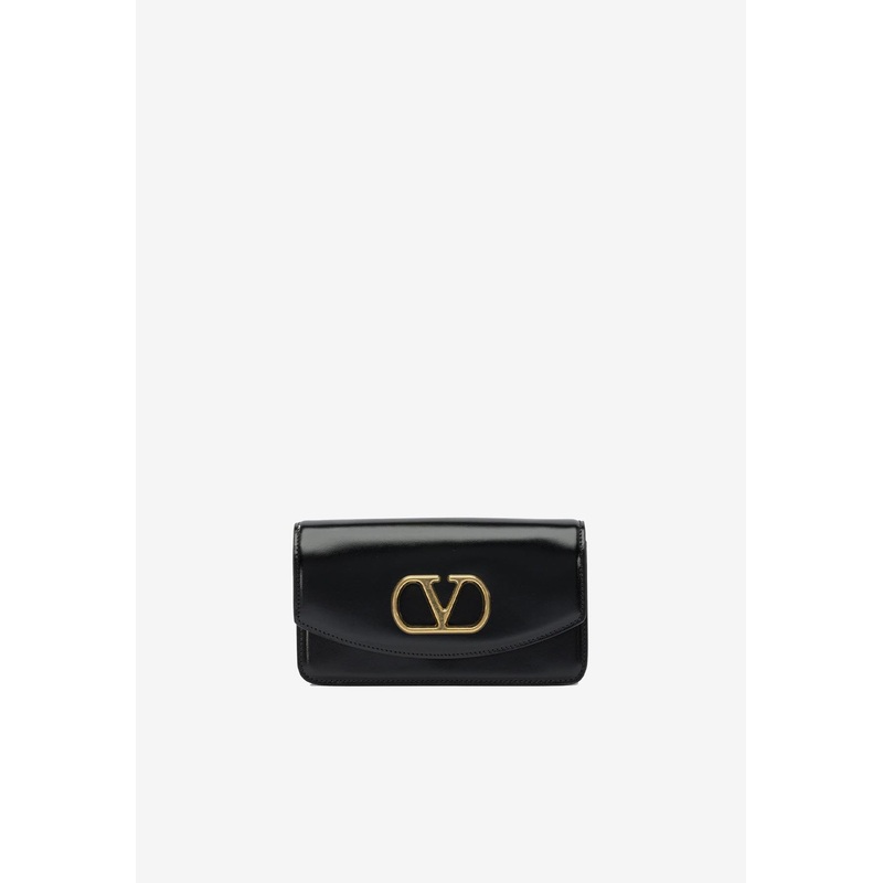 Vain Shiny Leather Clutch Bag Black Onesize