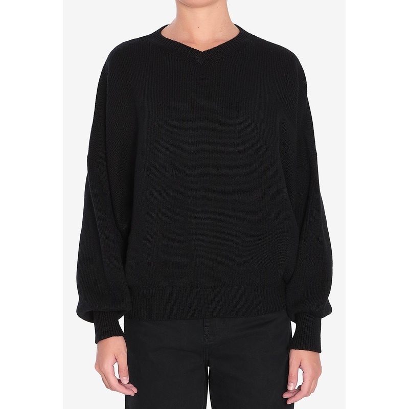Wolfe V-neck Cashmere Sweater Black wrtwstd_S