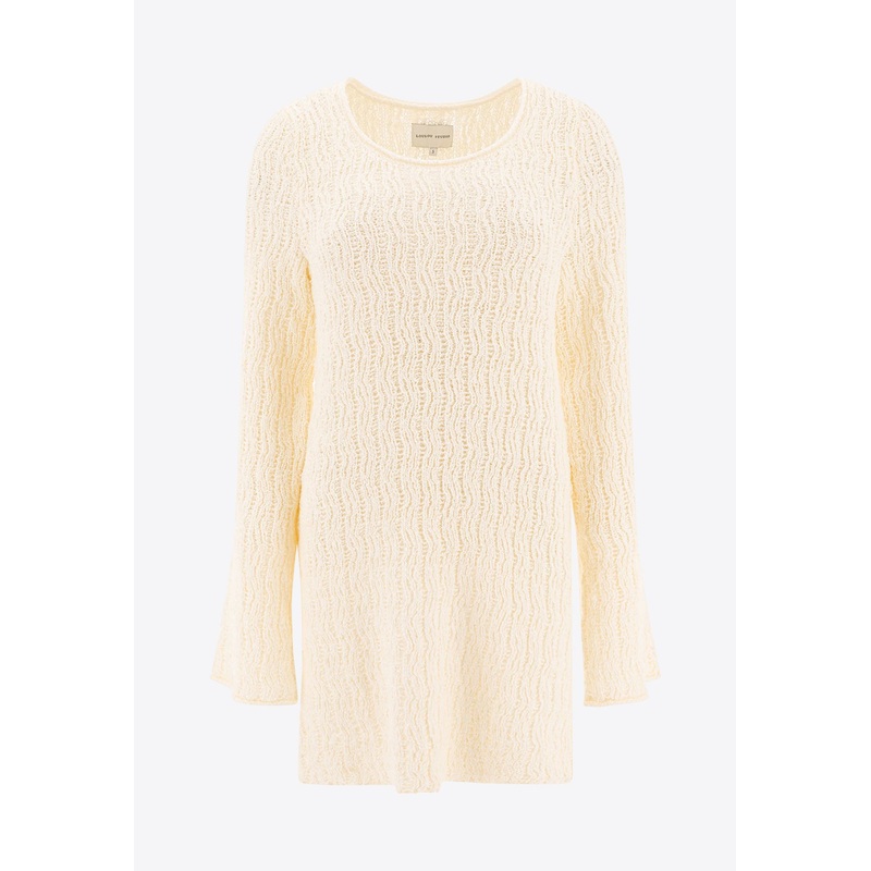 Aisale Ribbed Mini Dress Ivory wrtwstd_XS