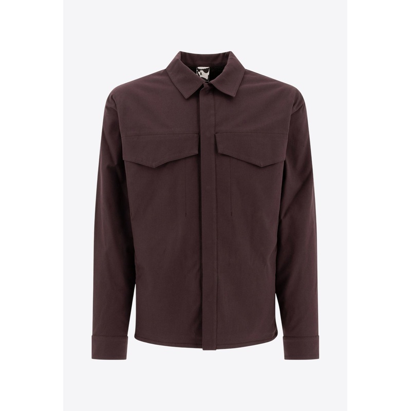 Alpha Buttoned Overshirt Bordeaux mrtwstd_S