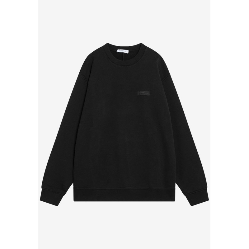Logo Patch Crewneck Sweatshirt Black mrtwstd_S