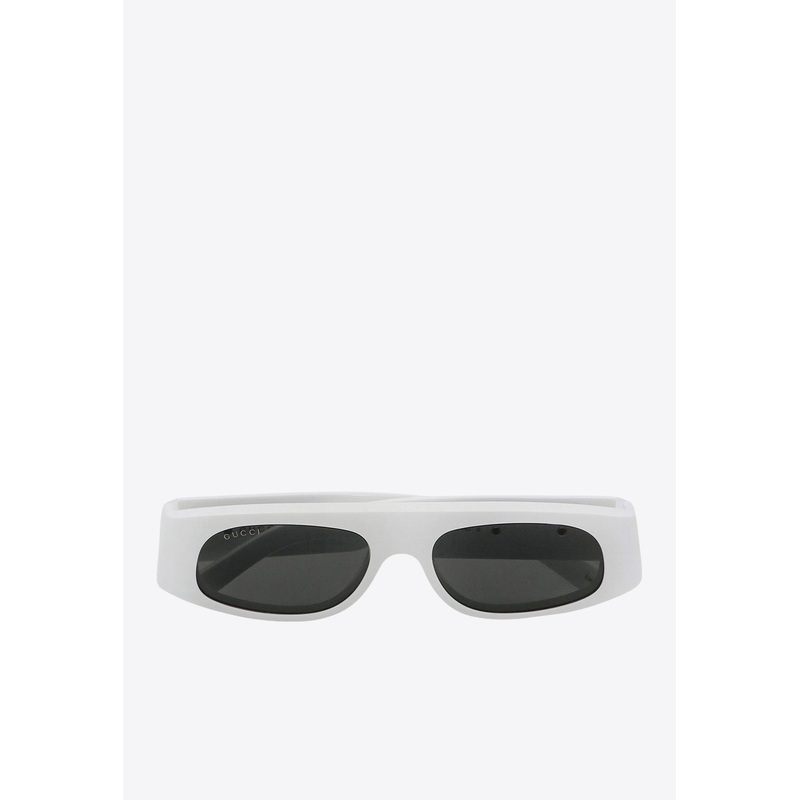 Signature Rectangular Sunglasses Gray Onesize