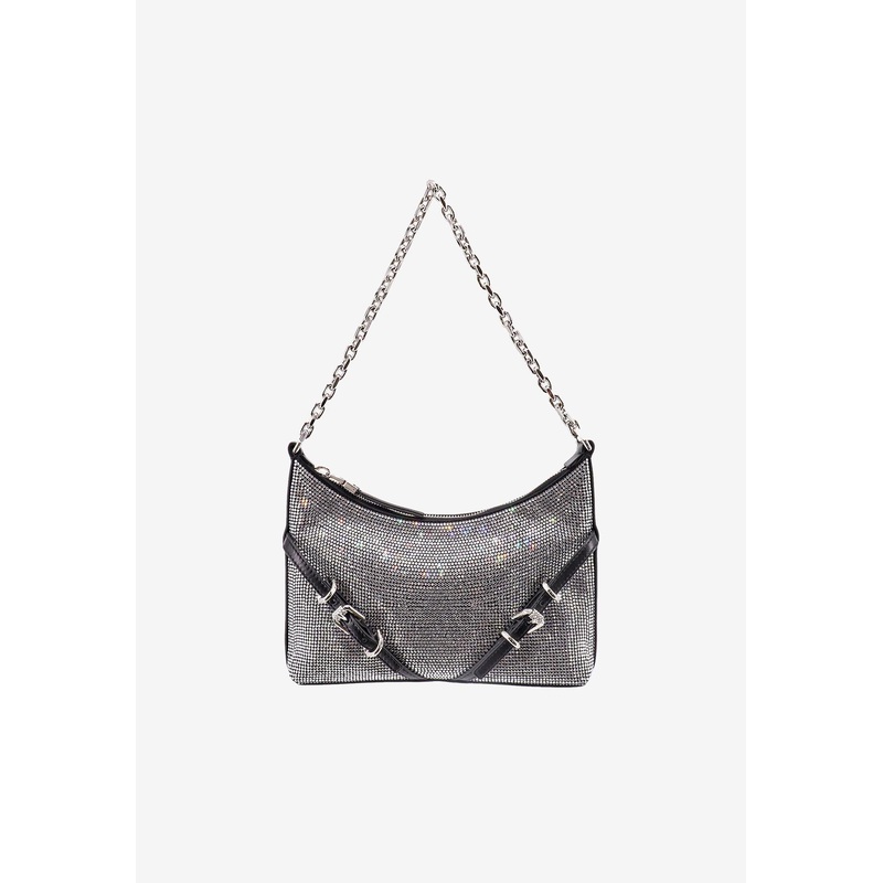 Voyou Party Rhinestone Shoulder Bag Black Onesize