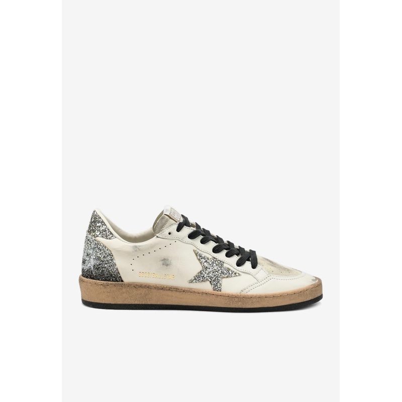 Ball Star Distressed Leather Low-Top Sneakers White wshoeseu_EU 36