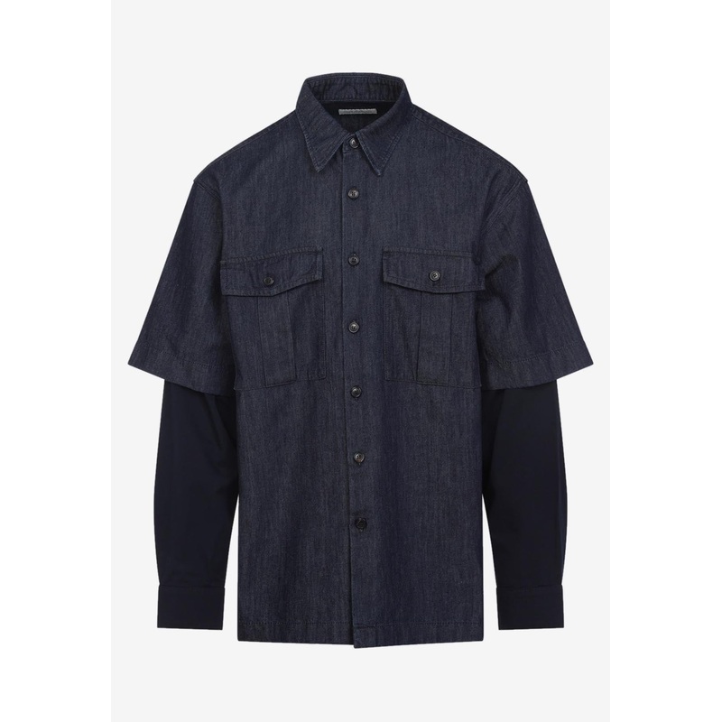 Cassen Layered Shirt Blue mrtwstd_S