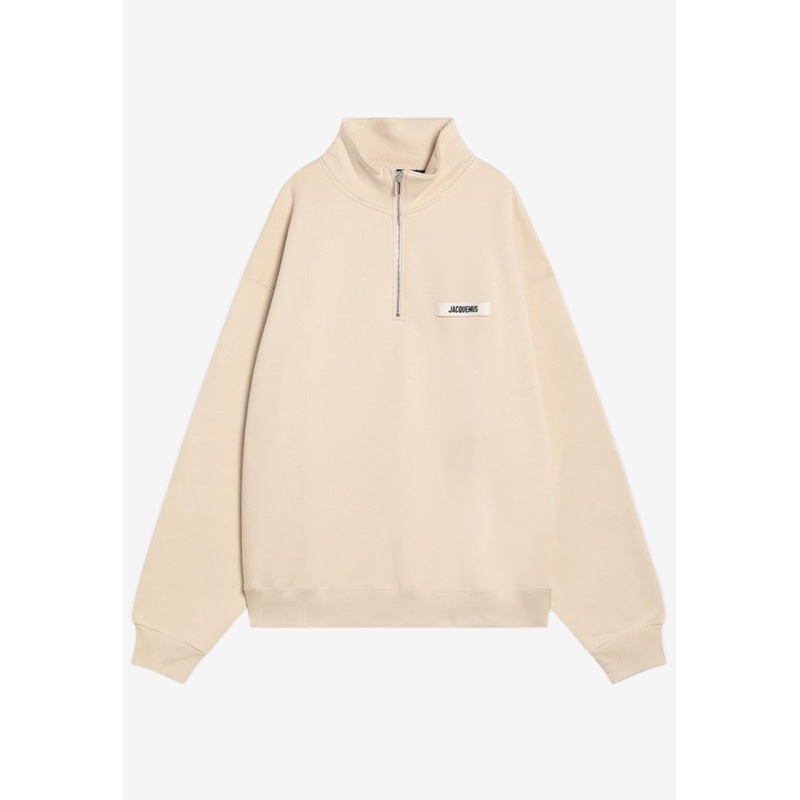 Gros Grain Quarter-Zip Sweatshirt Beige mrtwstd_M