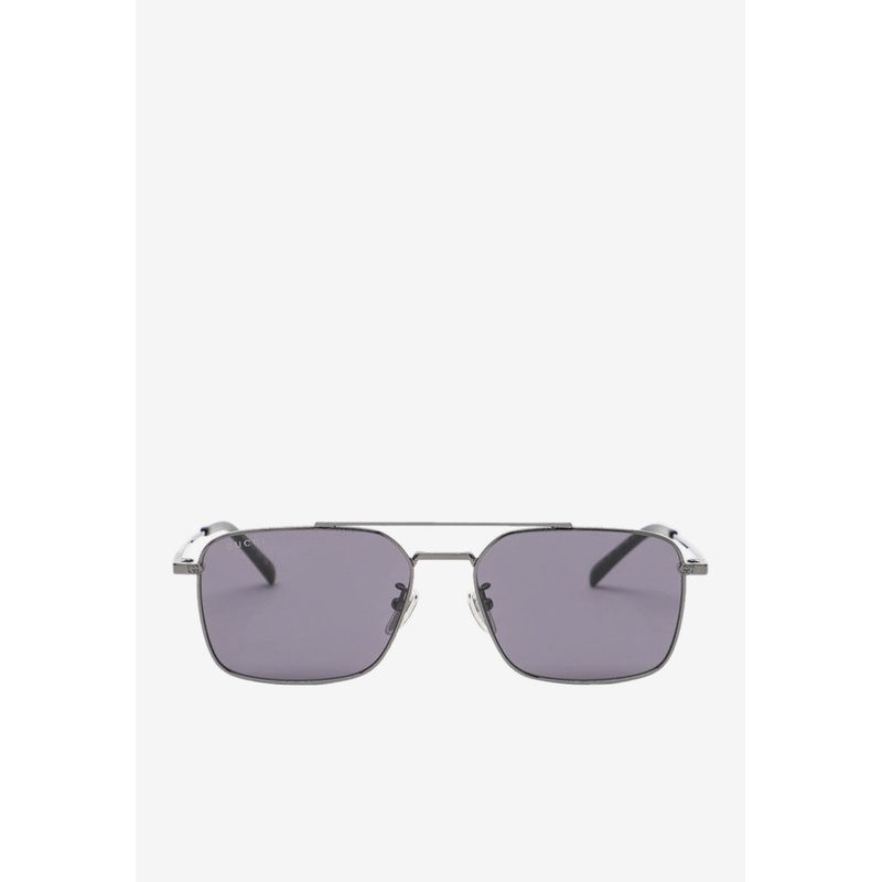 Rectangular Frame Sunglasses Purple Onesize