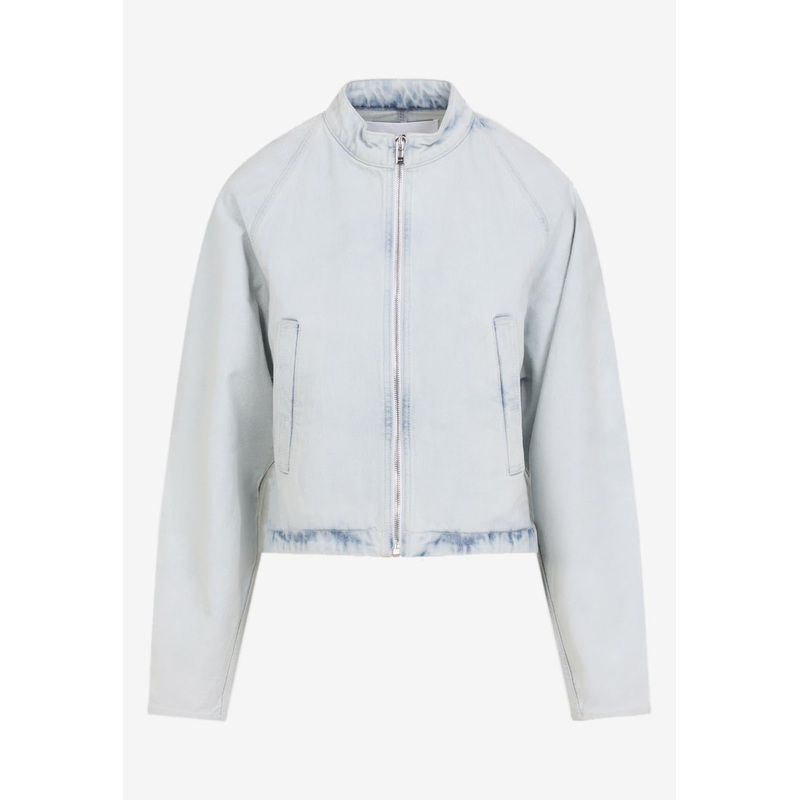 Round Denim Jacket Blue wrtwfr_FR 36