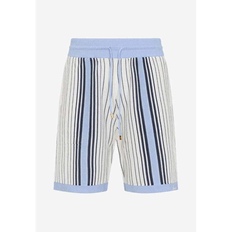 Script Stripe Knitted Shorts Blue mrtwstd_S