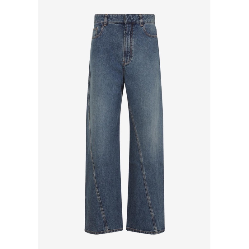 Twisted Straight-Leg Jeans Blue wrtwfr_FR 36