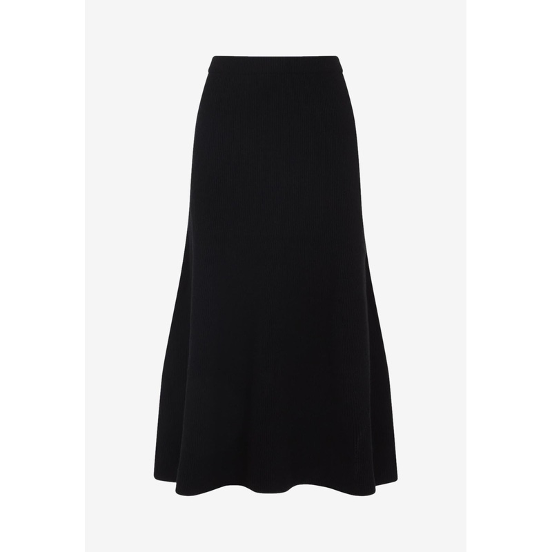 Virgin Wool Midi Skirt Black wrtwit_IT 38