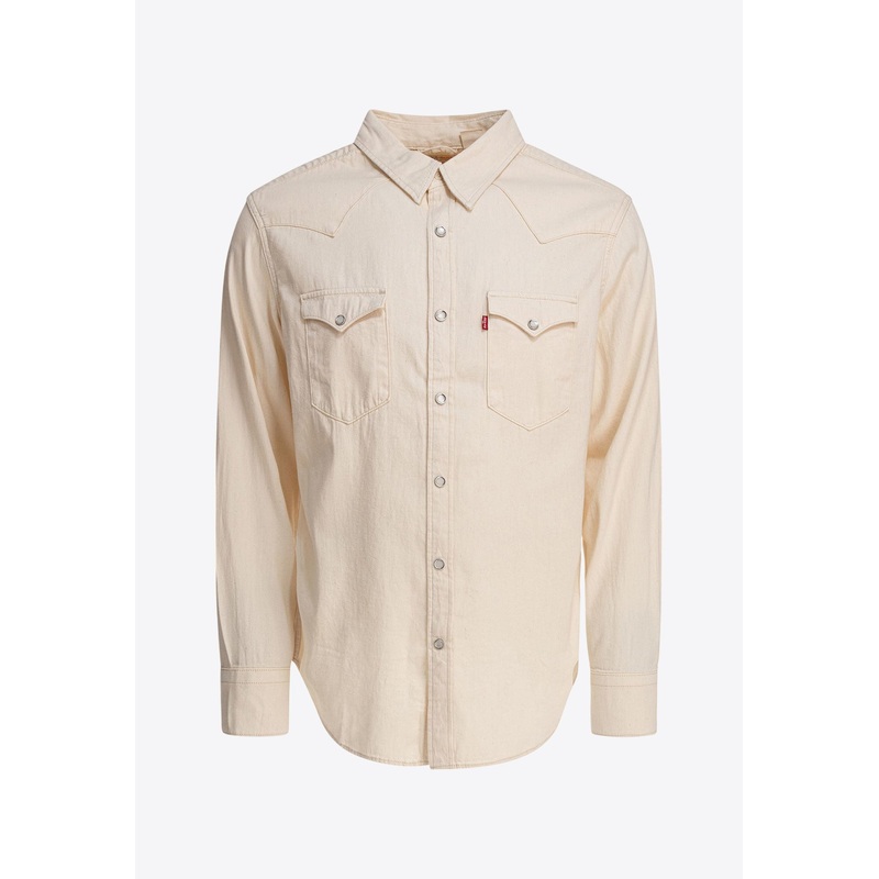 Western Barstow Long-Sleeved Shirt Light Beige mrtwstd_M