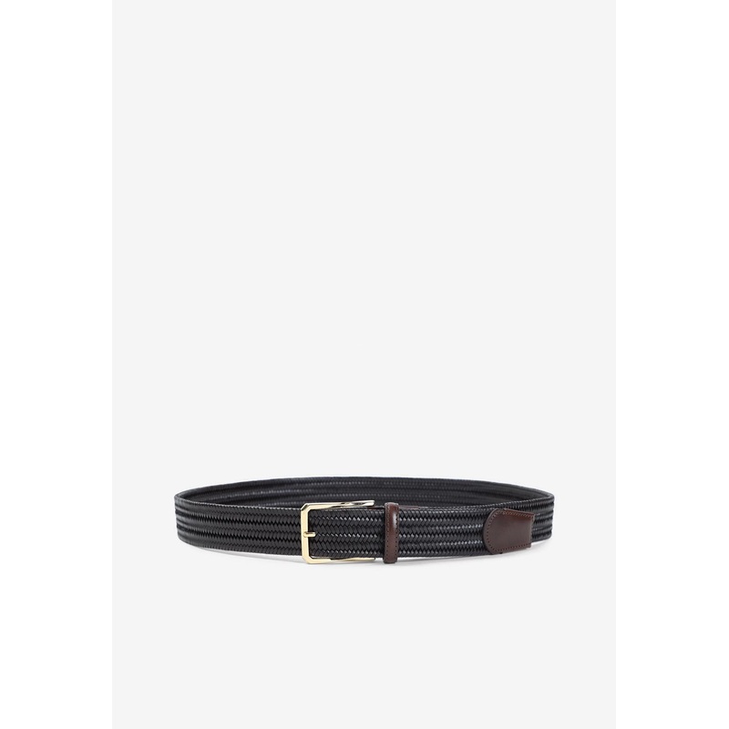 Woven Wide Belt Brown 90