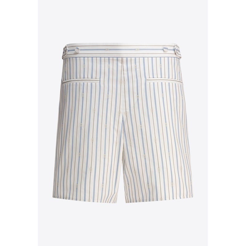 Skull Logo Striped Shorts White mrtwit_IT 48