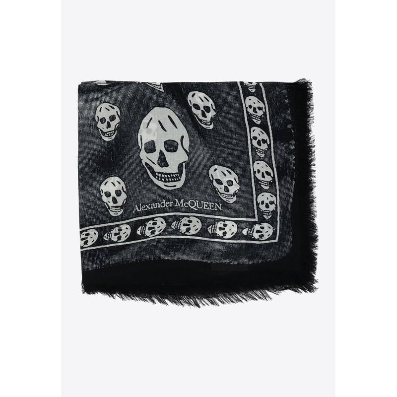 Skull Trompe L’oeil Scarf Black Onesize