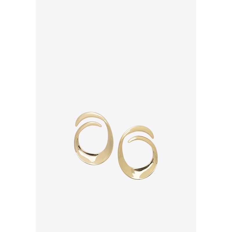Swirl Hoop Earrings Gold Onesize