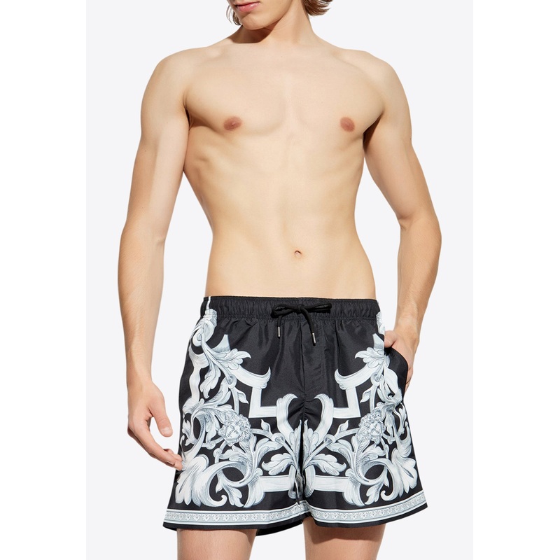 Architectural Baroque Boardshorts Black mrtwversace_3