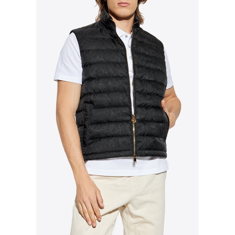 Barocco Jacquard Puffer Vest Black mrtwit_IT 46