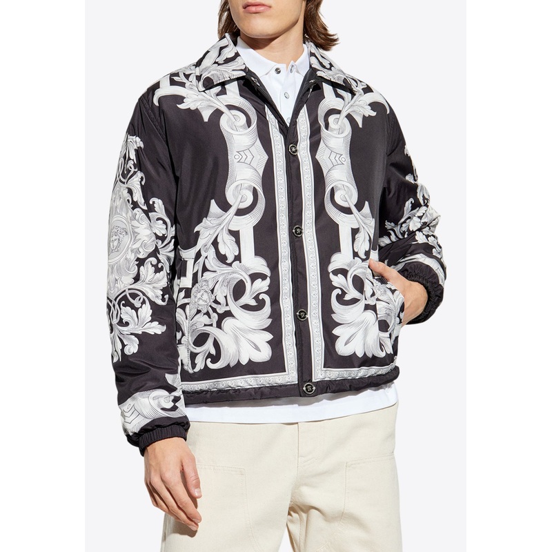 Barocco Print Reversible Jacket Black mrtwit_IT 48