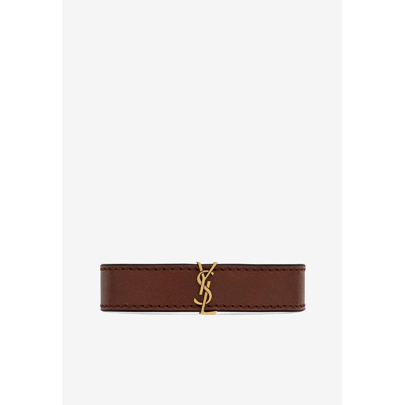 Cassandre Leather Bracelet Brown Onesize