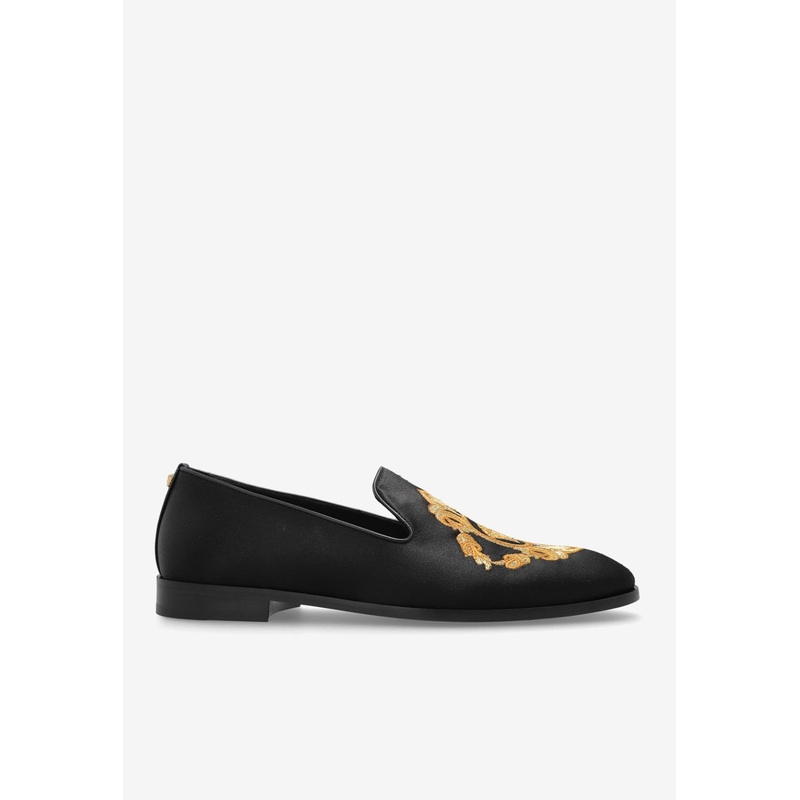 Embroidered Architectural Baroque Loafers Black mshoeseu_EU 39