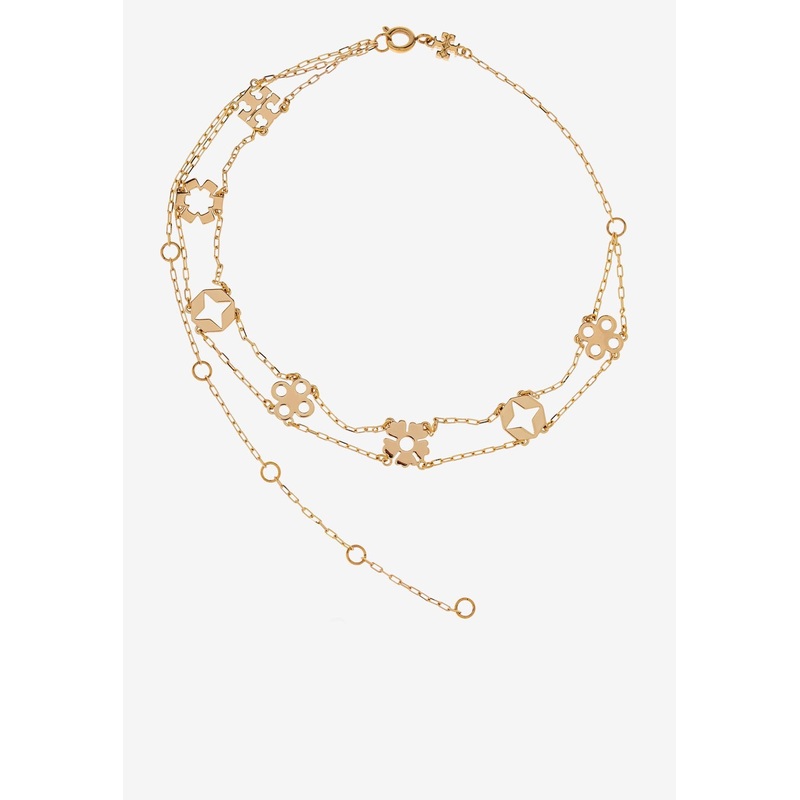 Kira Clover Two-Layer Choker Gold Onesize