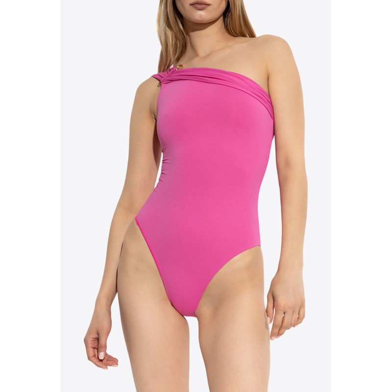 Safety Pin One-Shoulder One-Piece Swimsuit Pink wrtwdgsizing_1