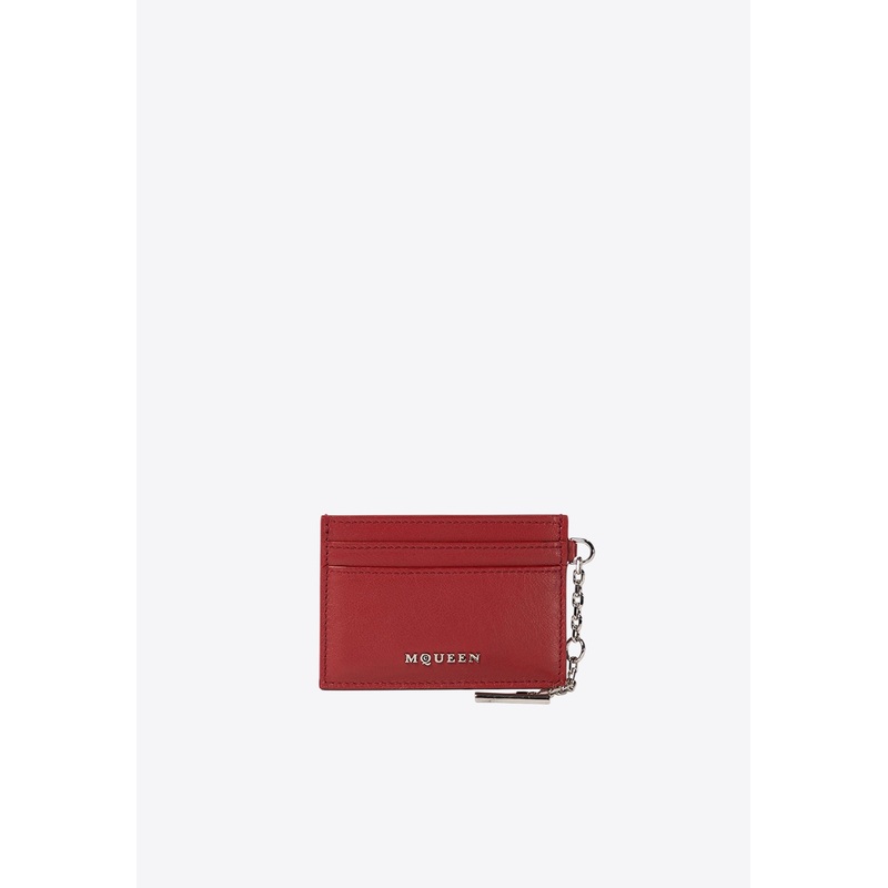 Sling Leather Cardholder Red Onesize