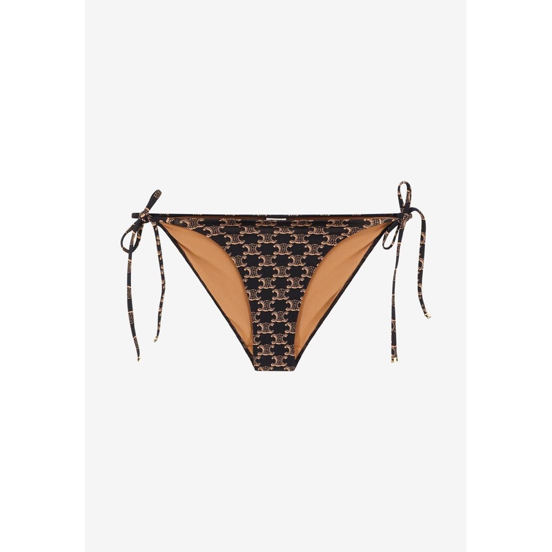 Triomphe Print Bikini Bottom Brown wrtwfr_FR 36
