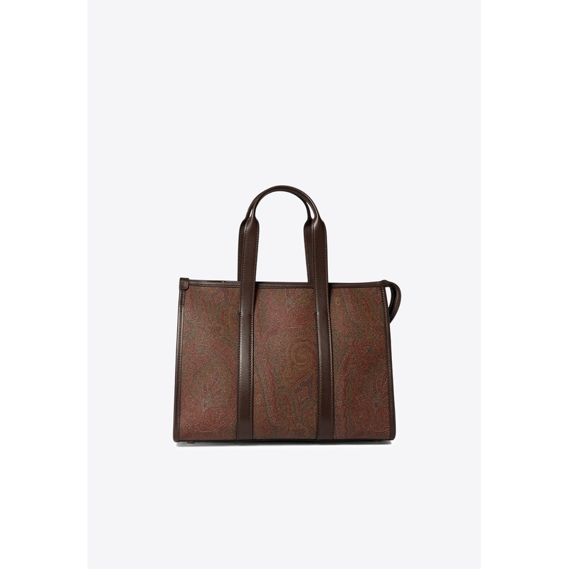 Arnica Paisley Jacquard Top Handle Bag Brown Onesize
