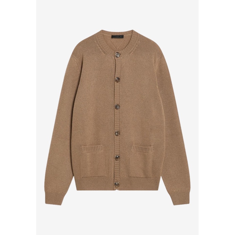 Buttoned Cashmere Cardigan Camel mrtwit_IT 46