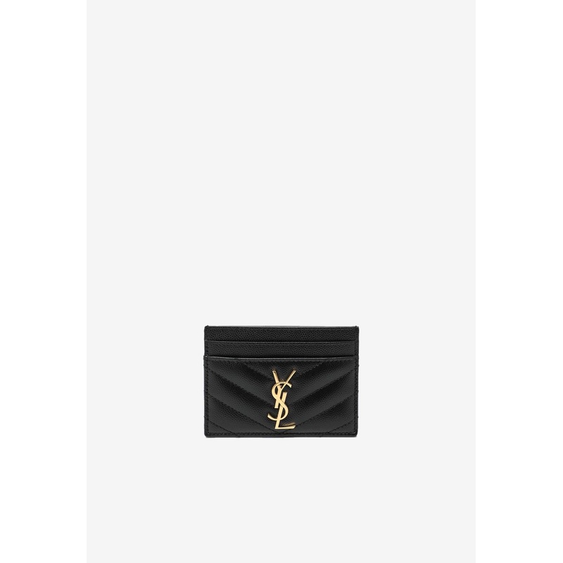 Cassandre Quilted Leather Cardholder Black Onesize