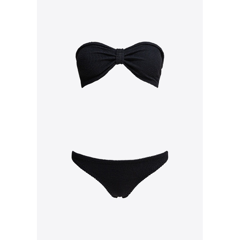 Jean Crinkle Strapless Bikini Black wrtwonesize_Onesize