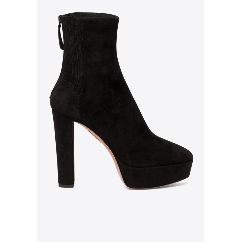 Saint Honore 120 Platform Suede Boots Black wshoeseu_EU 36
