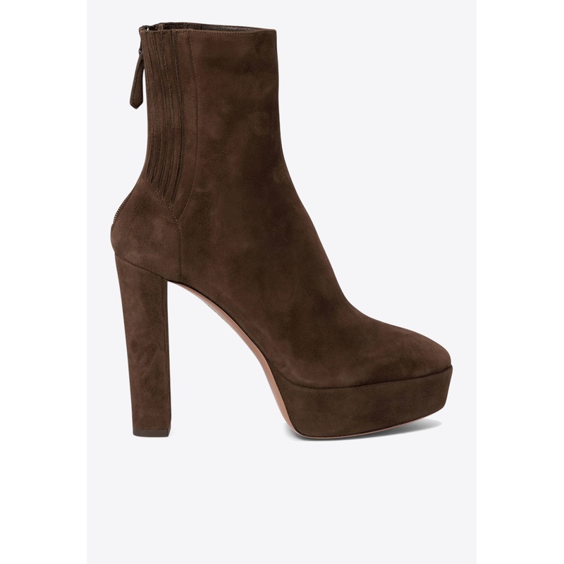 Saint Honore 120 Platform Suede Boots Brown wshoeseu_EU 36