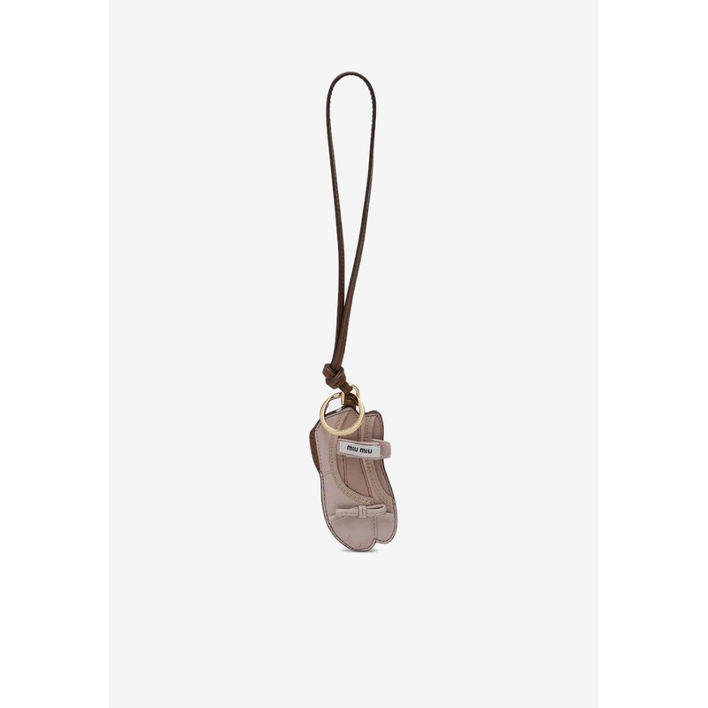 Trick Leather Miu Ballet Keyring Pink Onesize