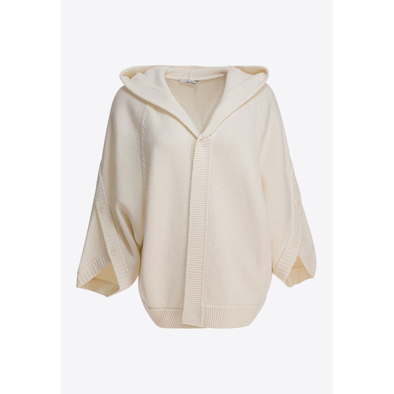 Vals Wool Blend Knit Cardigan with Hood White wrtwstd_XS