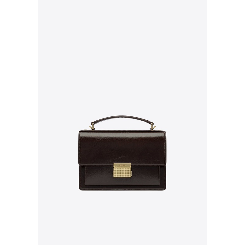 Venezia Leather Crossbody Bag Dark Brown Onesize