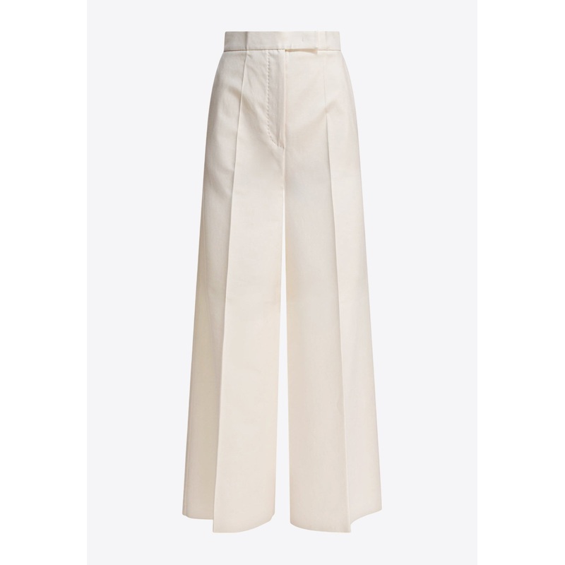 Wide-Leg High-Rise Pants White wrtwit_IT 38