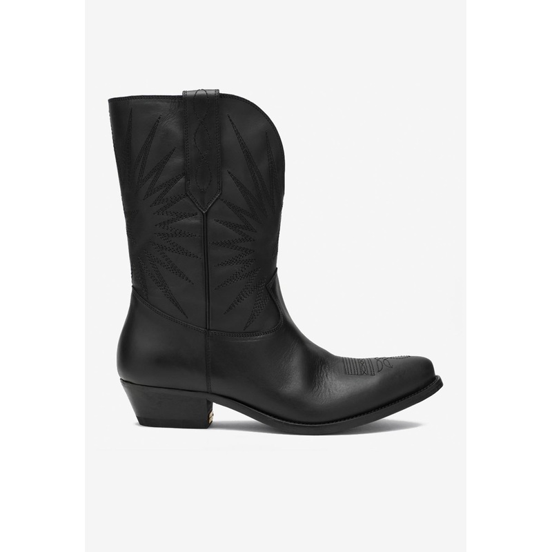 Wish Star Vintage Leather Boots Black mshoeseu_EU 41