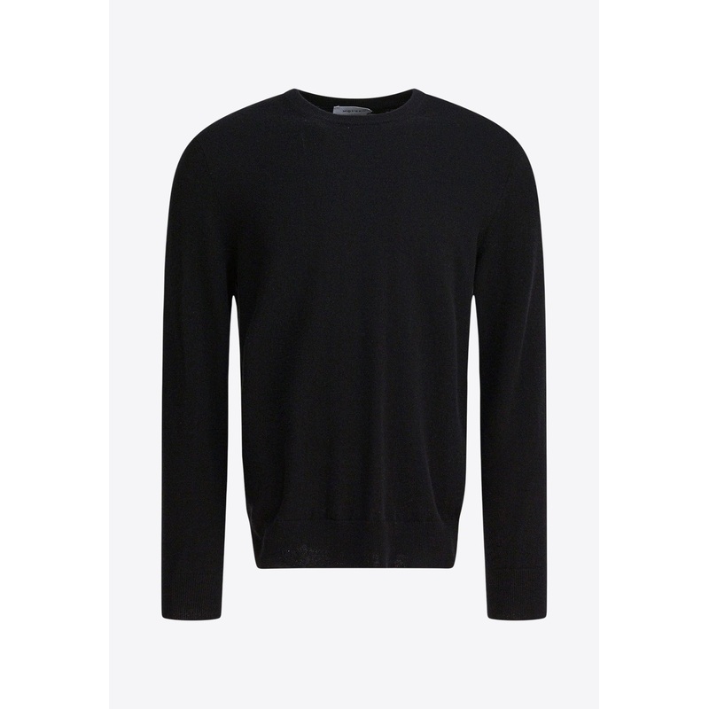 Wool Sweater with Back-Pendant Black mrtwstd_M