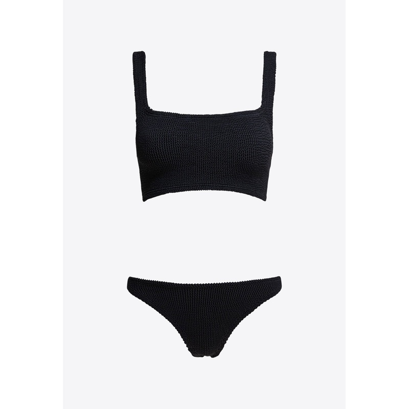 Xandra Crinkle Sleeveless Bikini Black wrtwonesize_Onesize